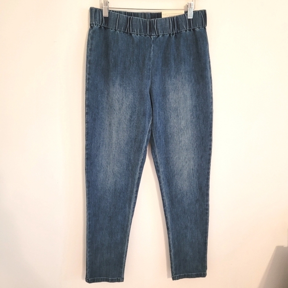 NWT Soft Surroundings Metro/ full length elastic pull on jeans size M (10-12) - Picture 1 of 13